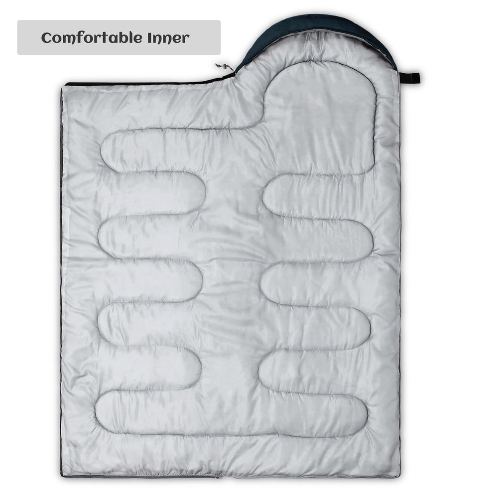 Nttopship sleeping bag camping scene demonstrates easy setup and comfort