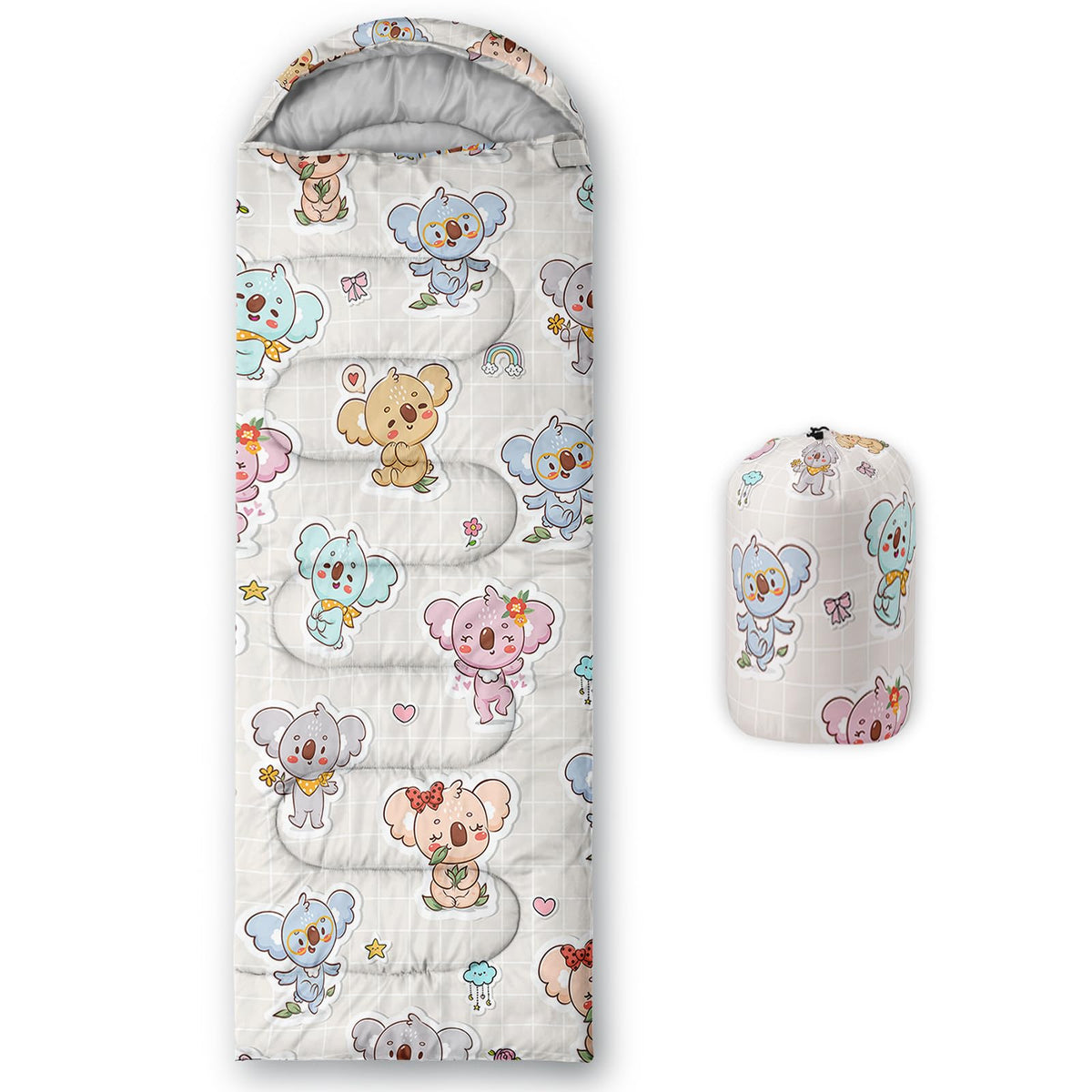 Nttopship sleeping bag cartoon-koala outer-shell for all-season warmth and protection.