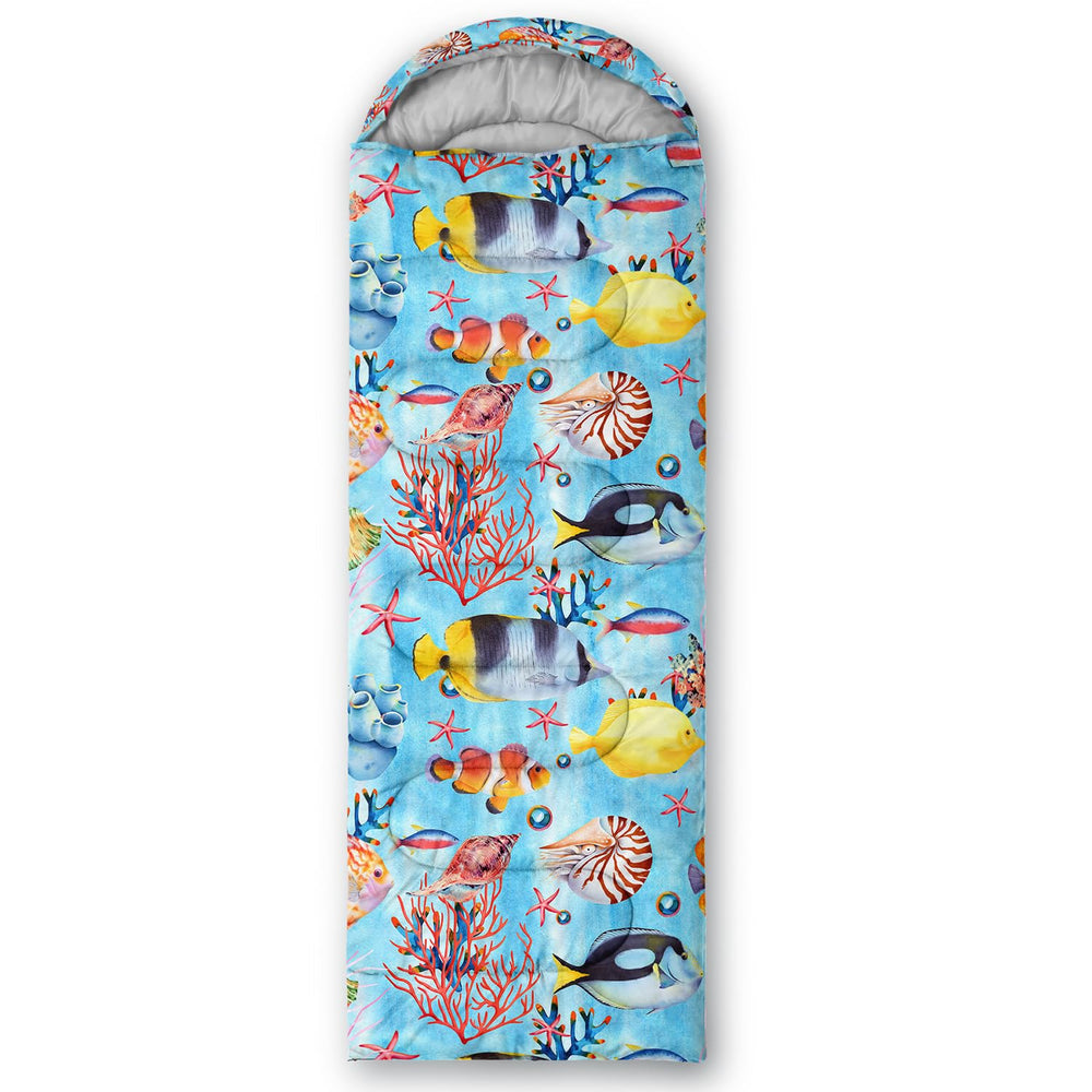 NTTOPSHIP Sleeping Bag with Compression Bag, compact carry for camping trips.