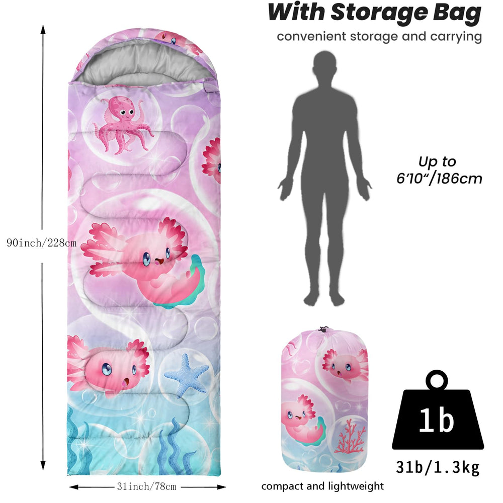 Nttopship sleeping bag dual-zipper system prevents snagging and adjusts warmth.