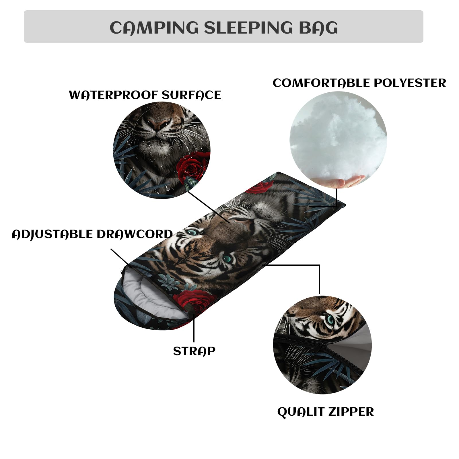Nttopship sleeping bag easy-clean and portable with included travel bag.