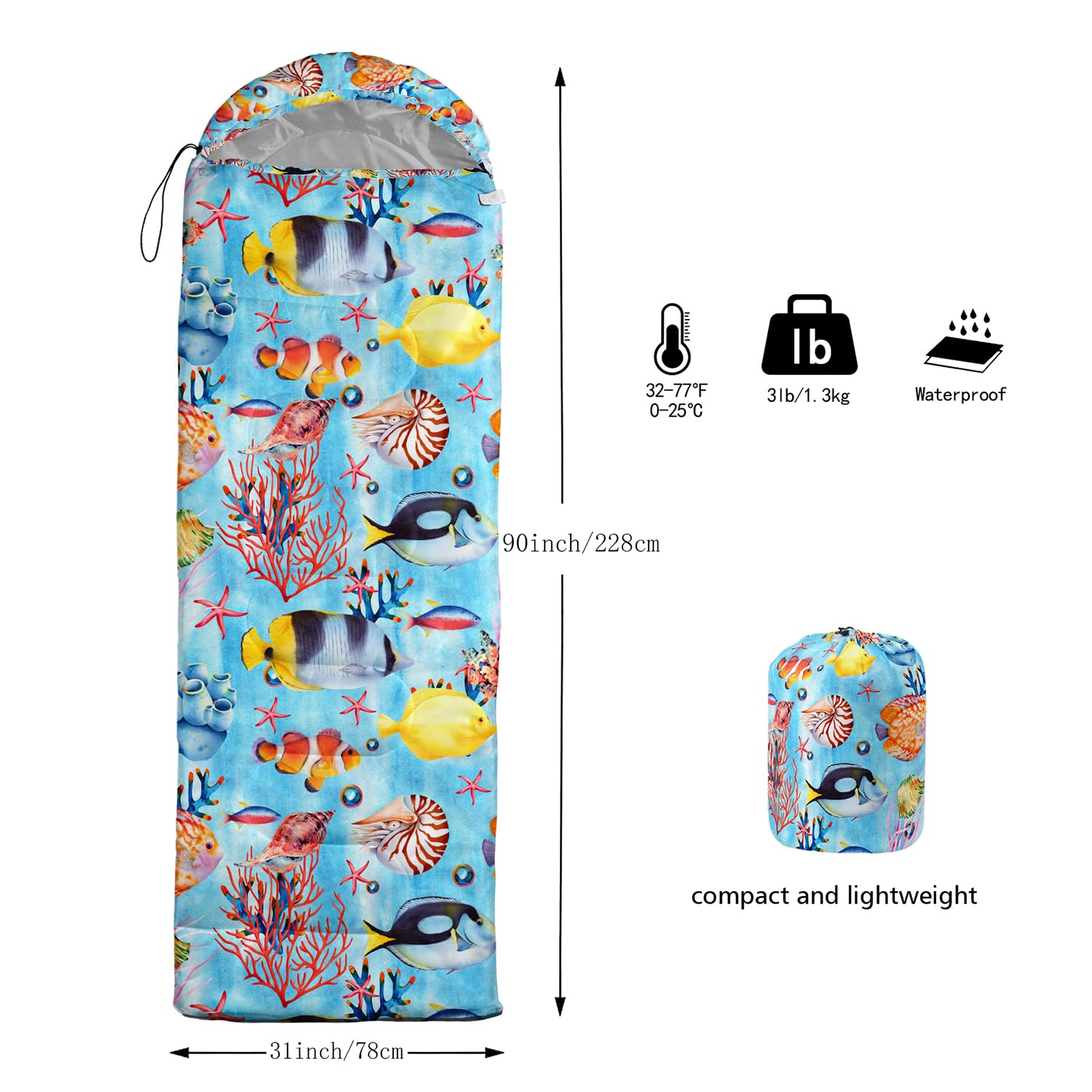 NTTOPSHIP Sleeping Bag Fabric Detail, 220T ripstop lining for durability and breathability.
