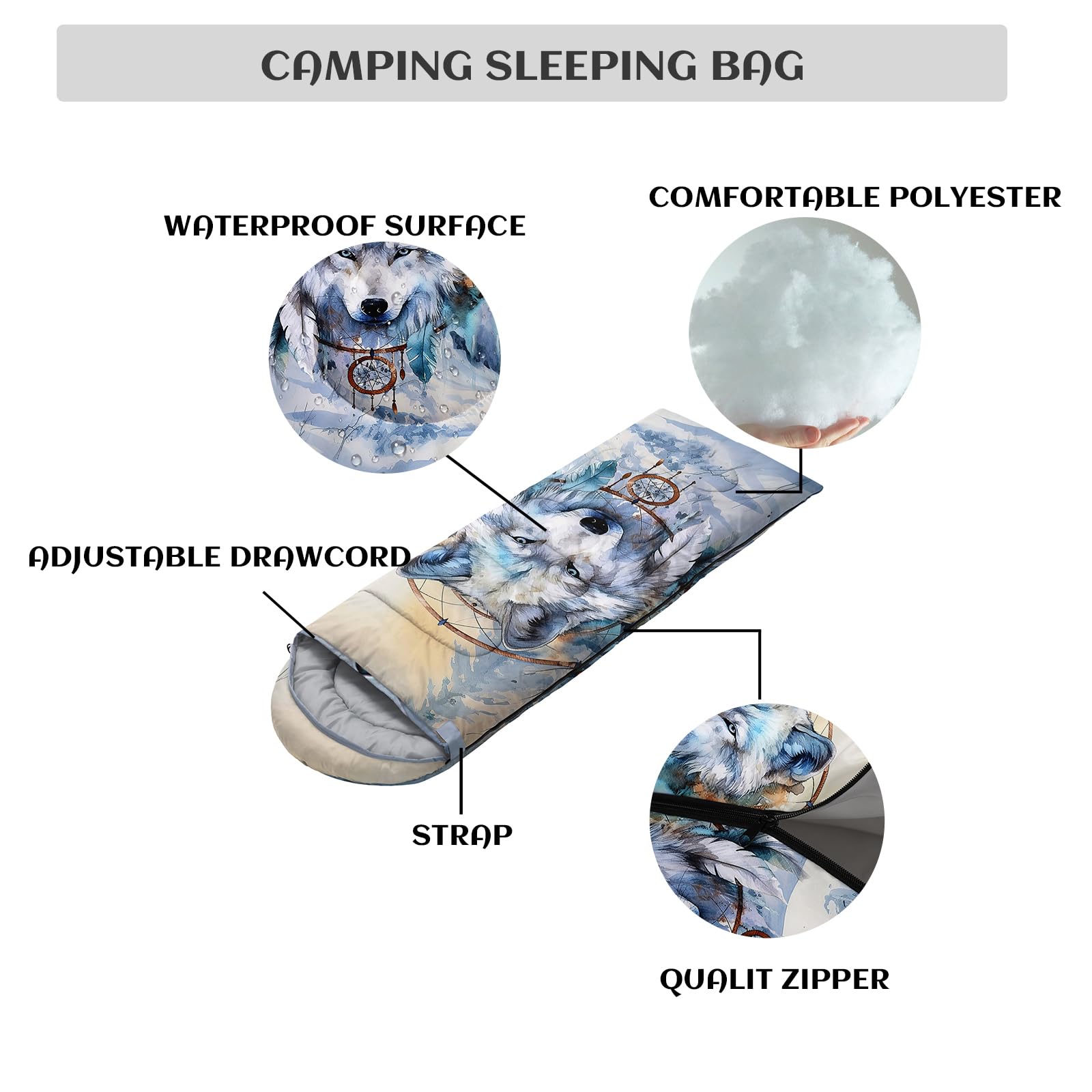 Nttopship sleeping bag suitable for adults and kids together