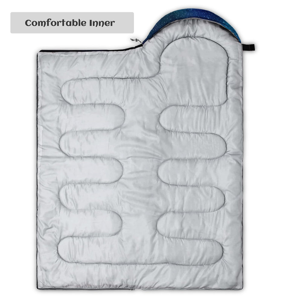 Nttopship sleeping bag with machine-washable shell for easy cleaning