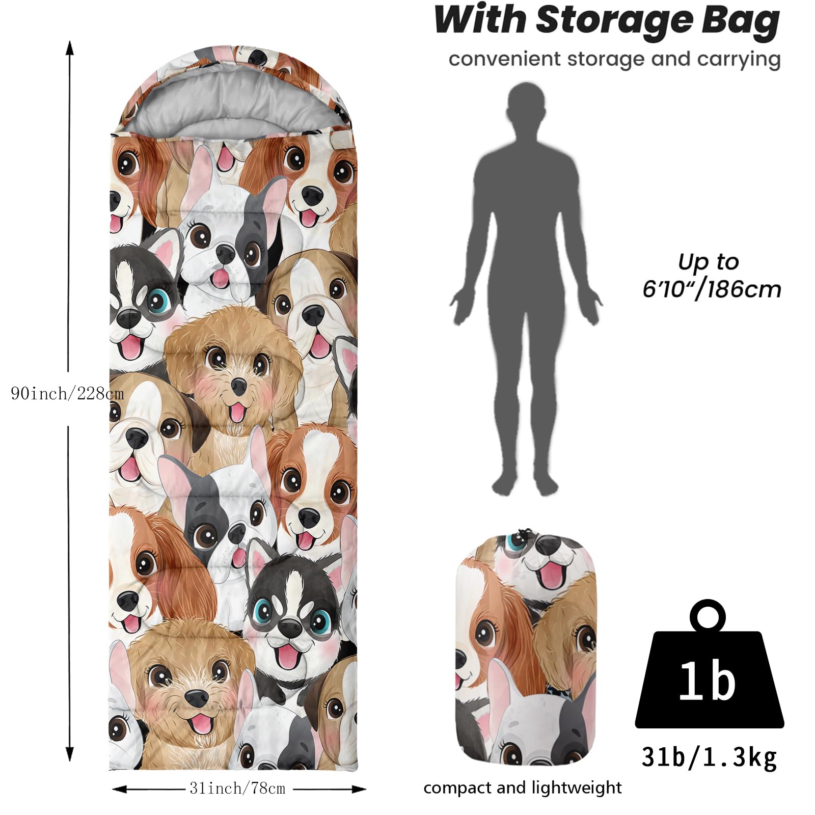 Nttopship sleeping bag open reveals blanket-style versatility for lounging or cold-weather use.