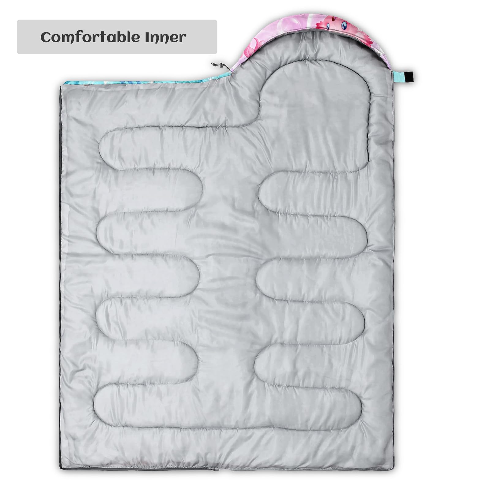 Nttopship sleeping bag sized for both adults and kids to share adventures.