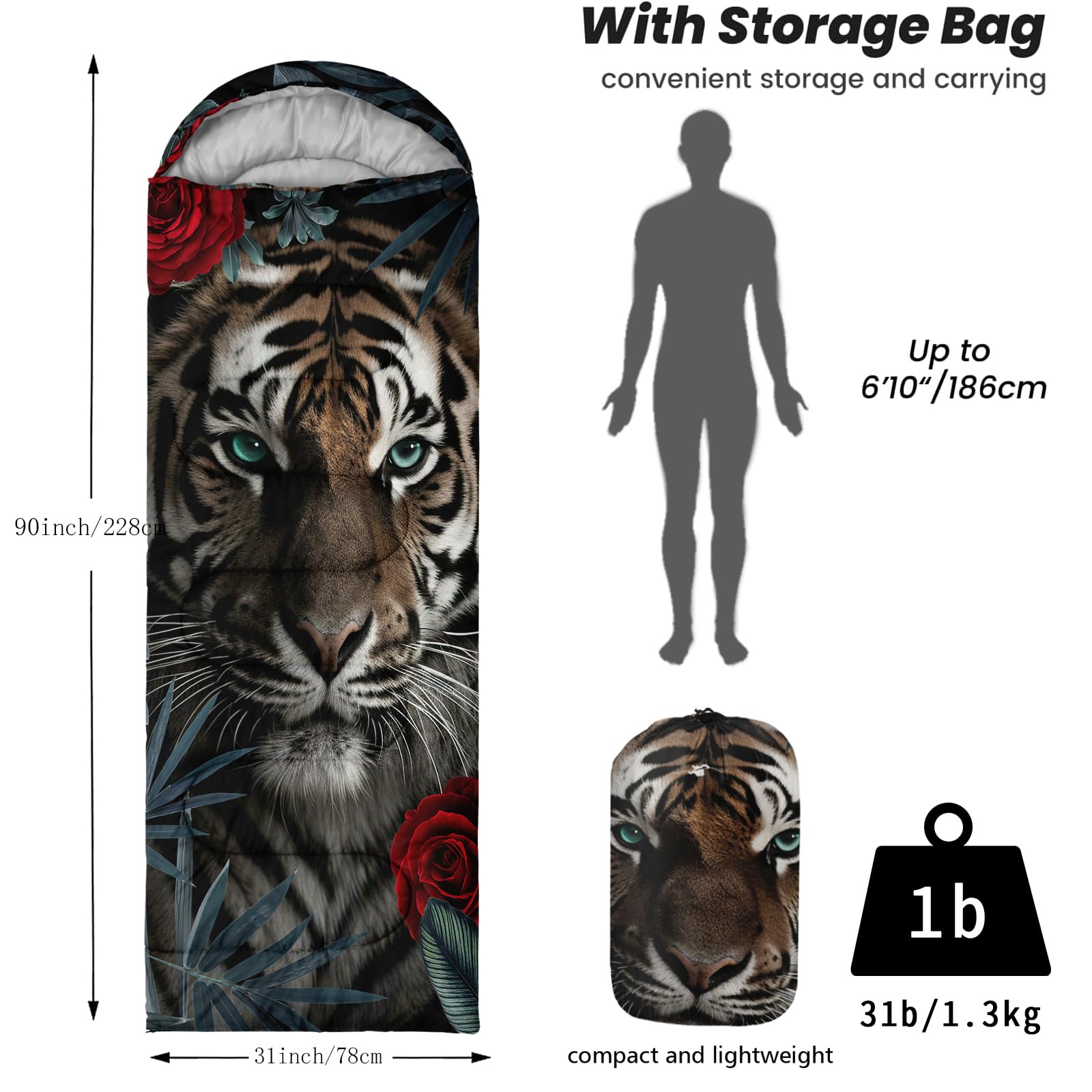 Nttopship sleeping bag temperature range ensures comfort from cool nights to warm days.