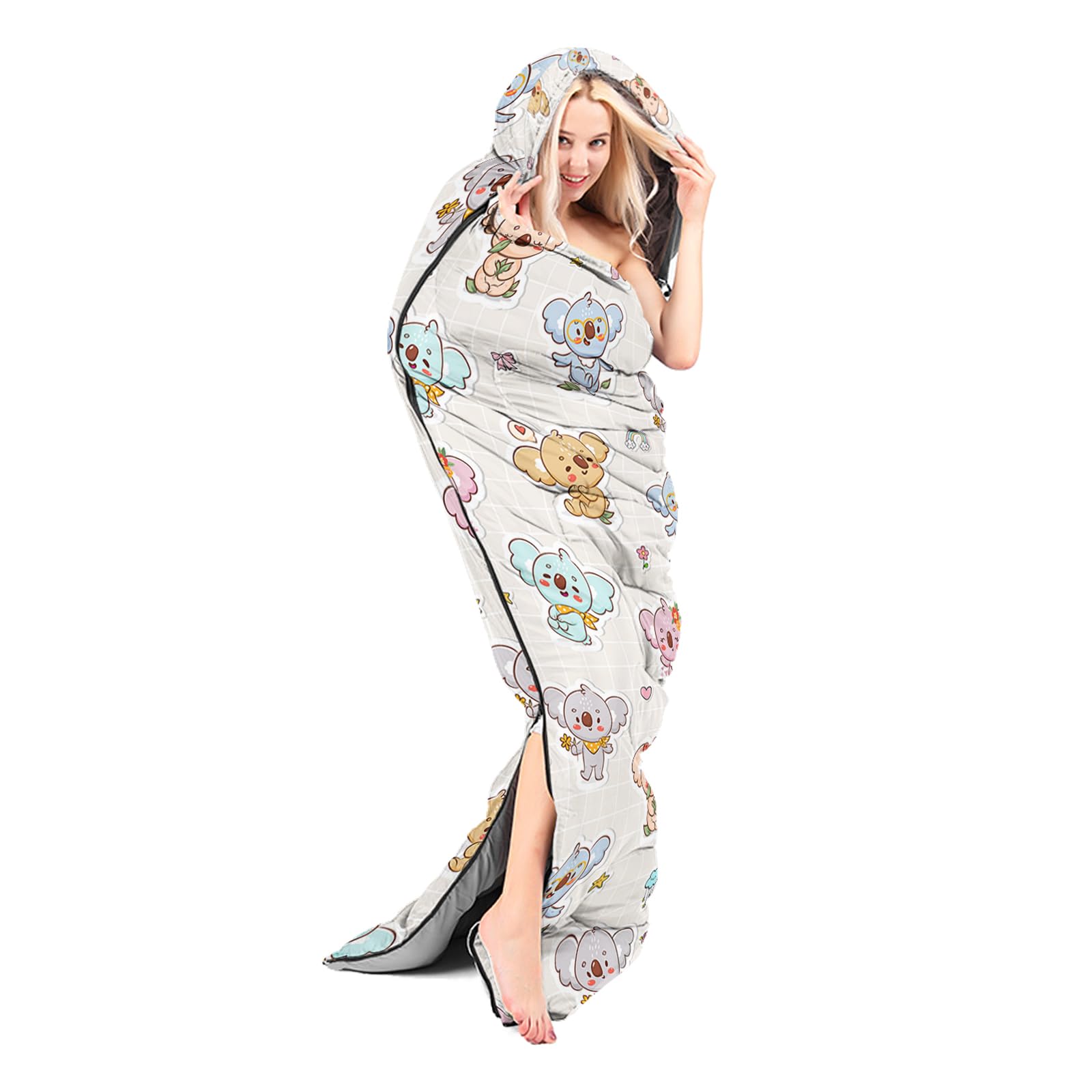 Nttopship sleeping bag travel-companion with compact carrying bag for adventures.