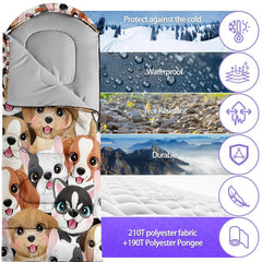 Nttopship sleeping bag warmth detail highlights insulation for cozy nights outdoors.
