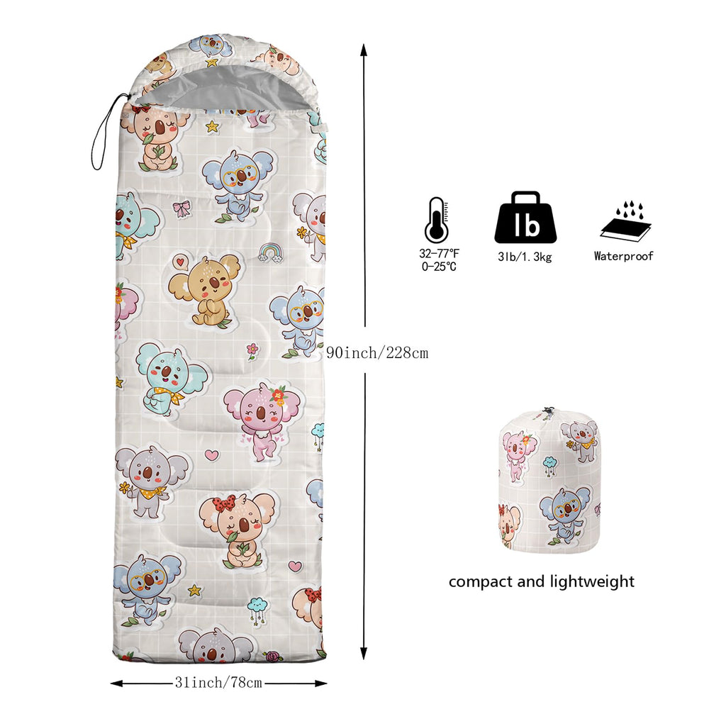 Nttopship sleeping bag warmth-insulation highlights cozy microfiber fill.
