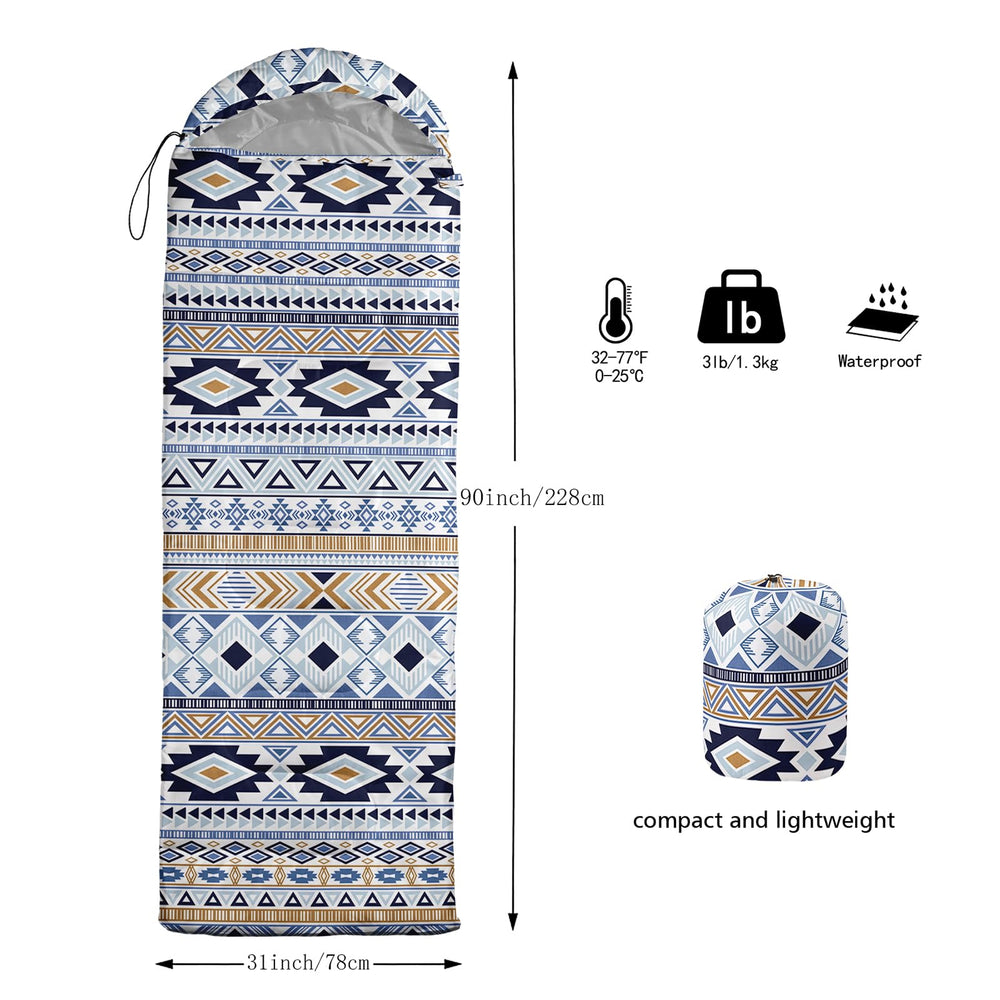 Nttopship sleeping bag waterproof shell protects you in light rain outdoors.