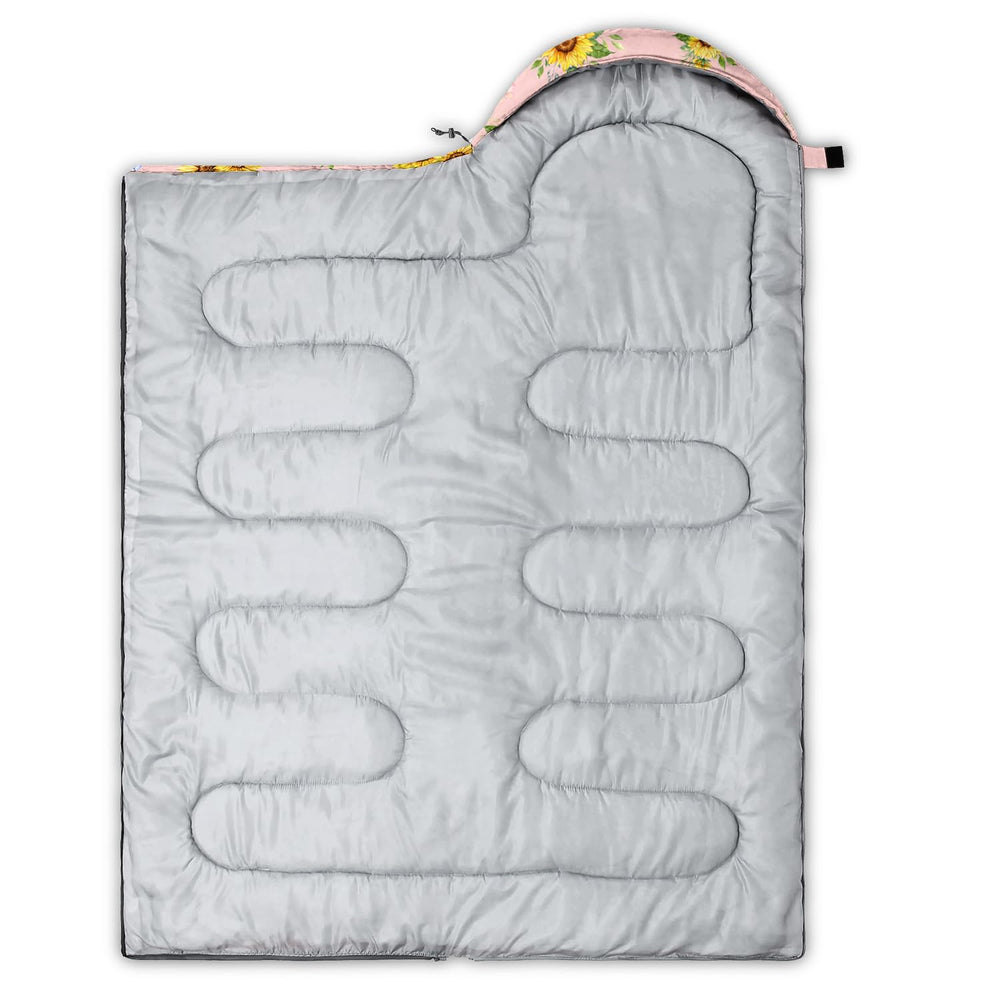 Nttopship sunflower pink sleeping bag packing bag demonstrates easy transport