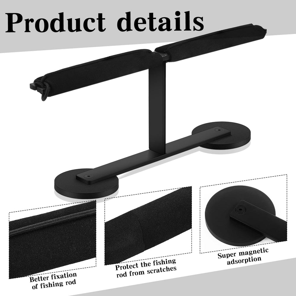 Nuenen fishing-rod-rack elastic-rope-security helps tightly bind up to four rods.