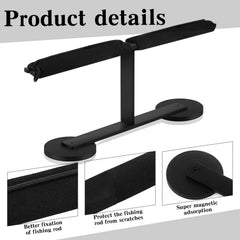 Nuenen fishing-rod-rack elastic-rope-security helps tightly bind up to four rods.