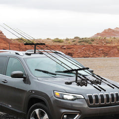 Nuenen fishing-rod-rack vehicle-roof shows sturdy magnetic hold for SUV rides.