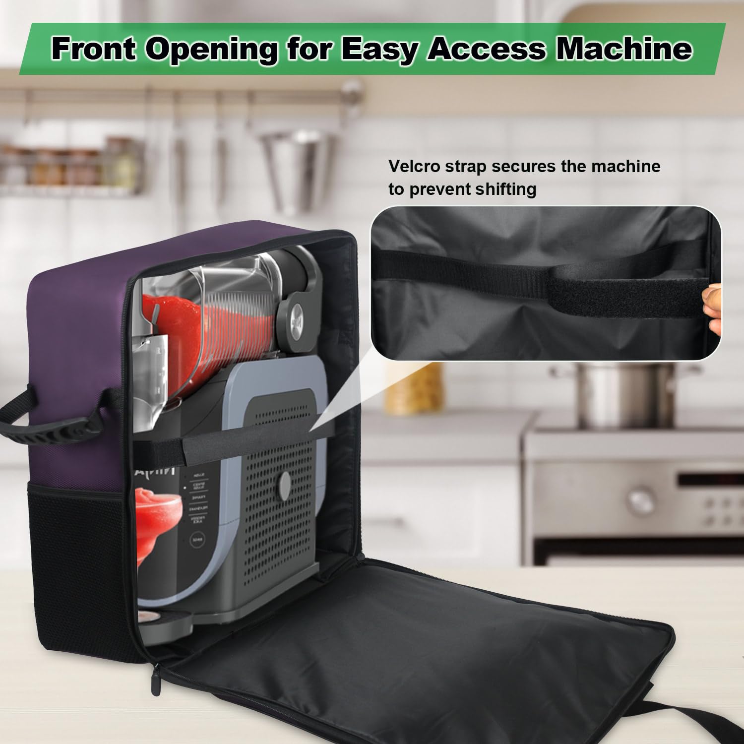 Dual zippers and EVA strips preserve bag shape during movement.