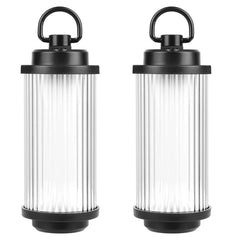 Nuhikap camping lanterns 2-pack provide warm light for outdoor adventures.