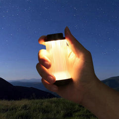 Nuhikap lanterns emit steady warm white light for cozy campsites.