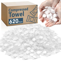 NUITPY 620pcs compressed towels pack—bulk convenience for home, travel, outdoor use.