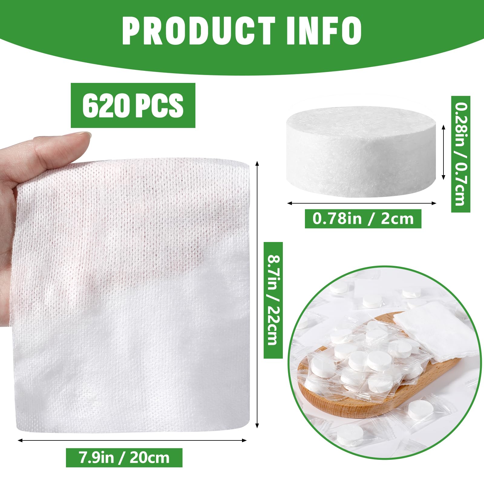 NUITPY compressed towel tablet before activation—compact form for on-the-go use.
