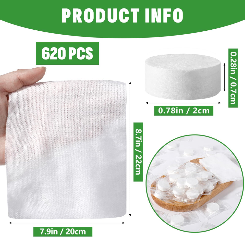 NUITPY compressed towel tablet before activation—compact form for on-the-go use.