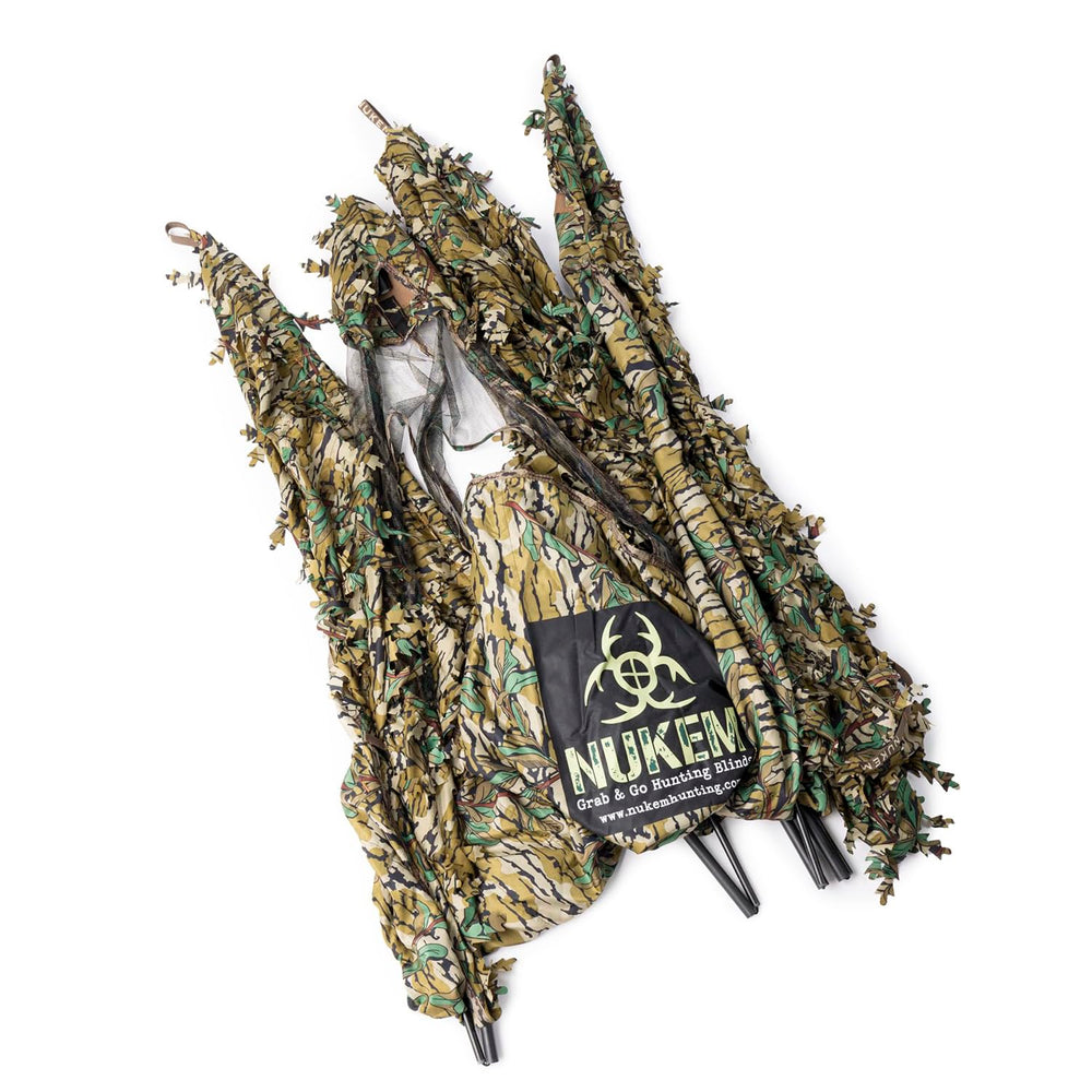 Nukem Grab & Go blind setup demonstrates quick setup for mobile hunts.