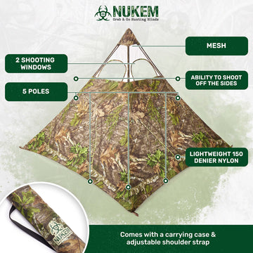 Nukem Grab & Go weighs about 3 lbs for easy backpack hunts.