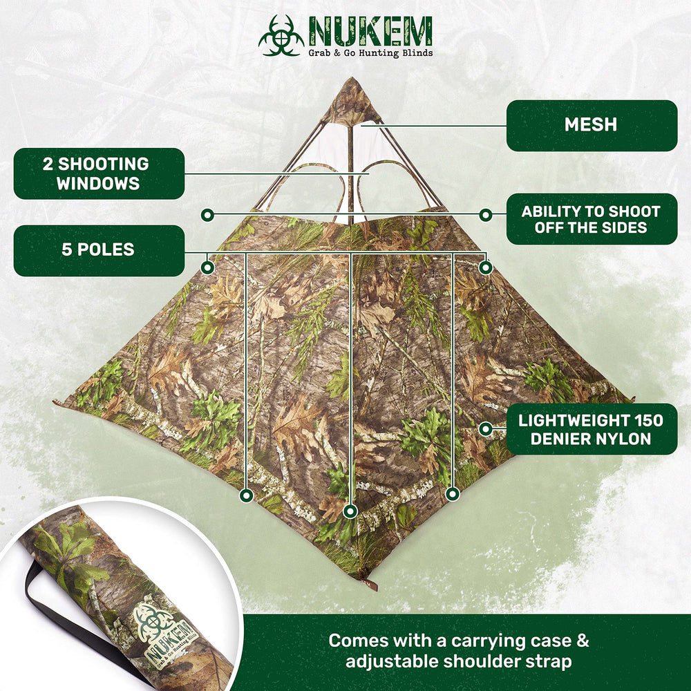 Nukem Grab & Go weighs about 3 lbs for easy backpack hunts.