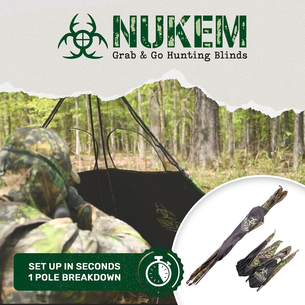 Nukem Grab & Go stake-free design for silent repositioning