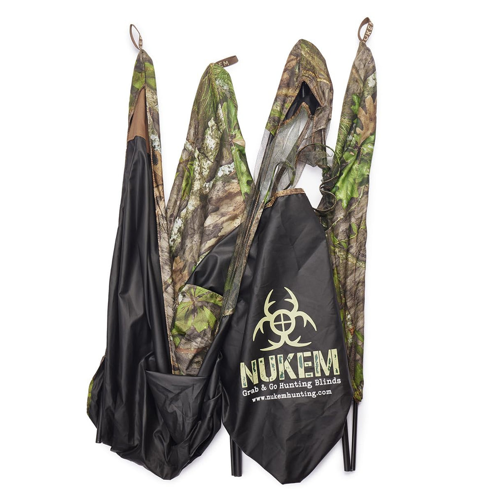Nukem Grab & Go XL with brush straps for extra coverage and two-person deer setups.