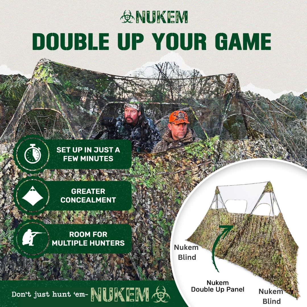 Nukem Stubble straps camouflage the setup with field brush.