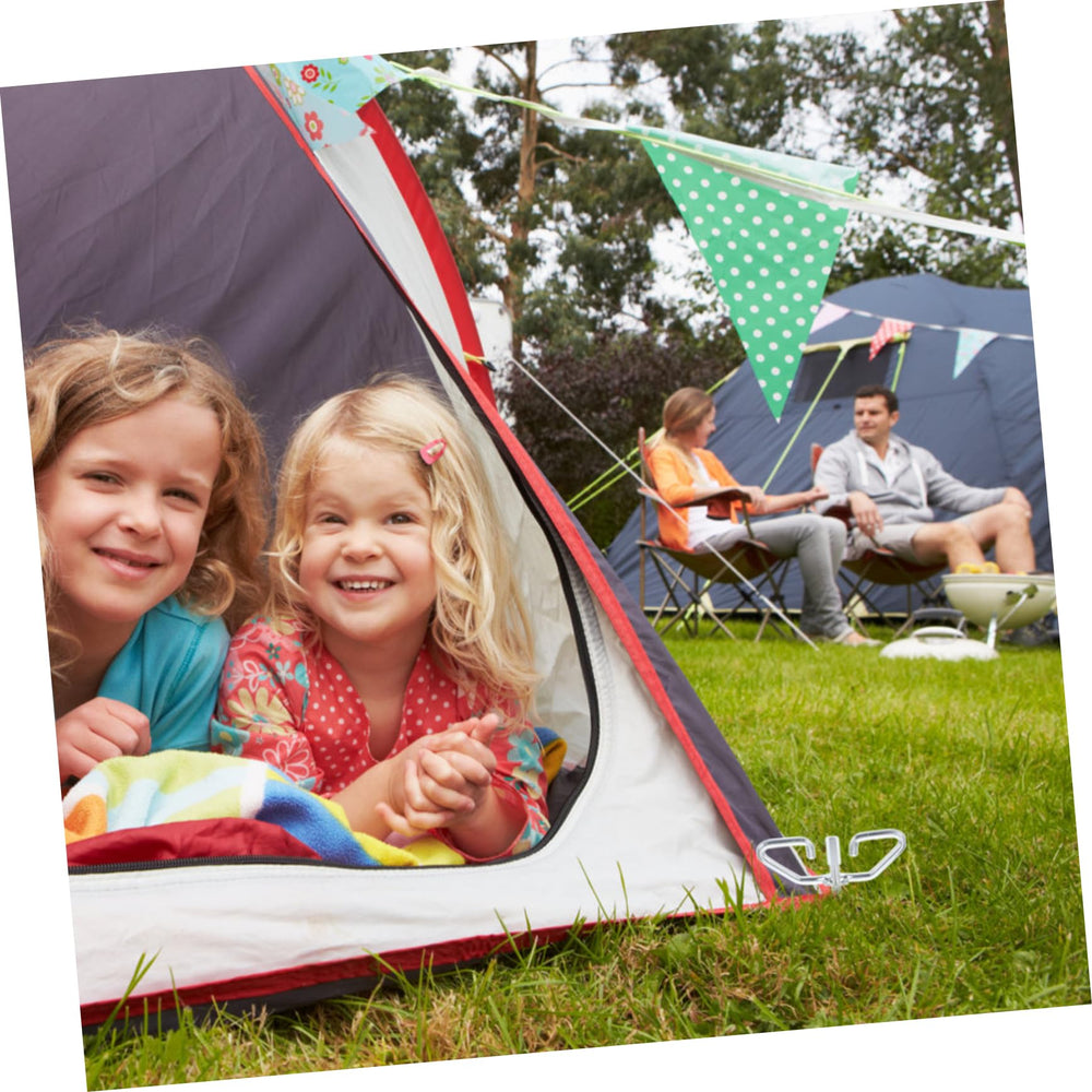 NULYLU portable tent anchor set is compact for travel.