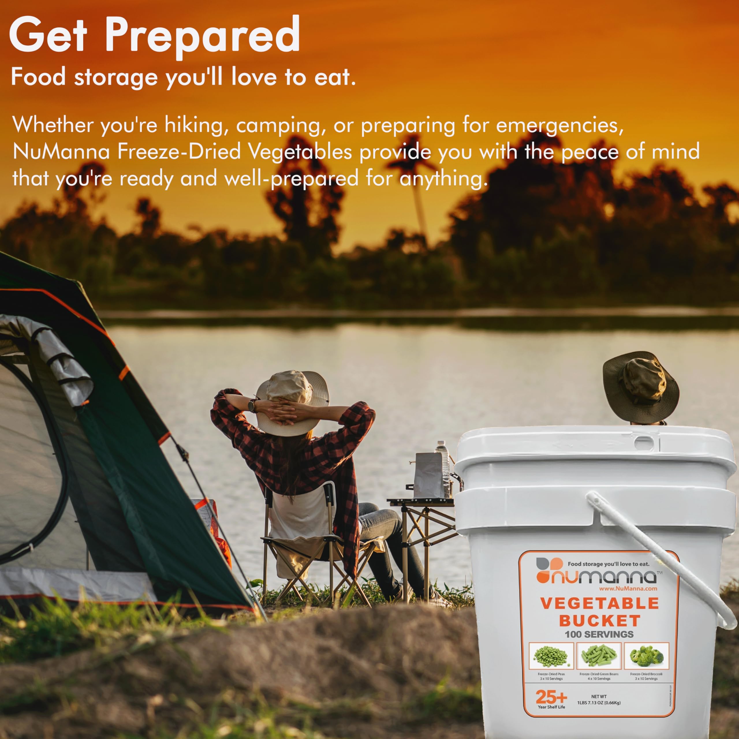 NuManna meals with veggies idea image demonstrating flexible emergency options.