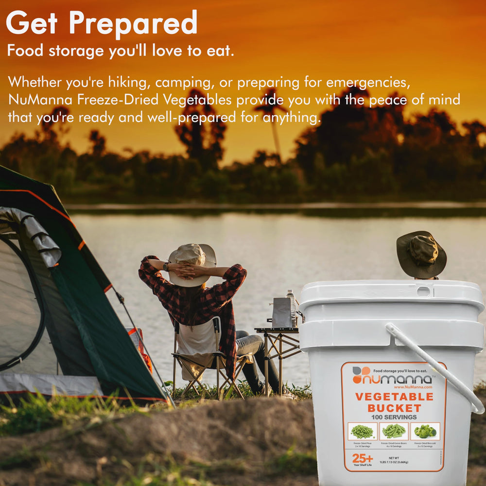 NuManna meals with veggies idea image demonstrating flexible emergency options.