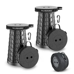 NUMANU 2PK stool closed for compact portability and travel-friendly storage