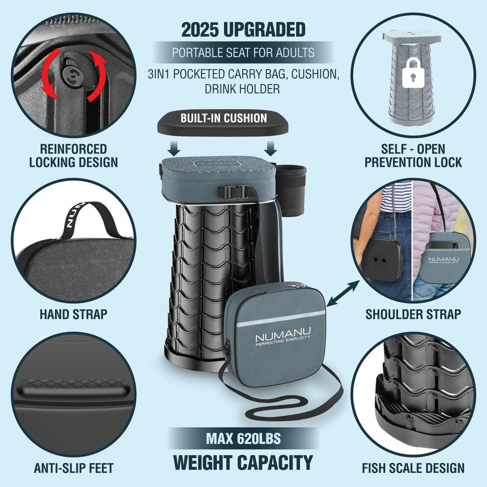 NUMANU 3IN1 cushioned carry bag with storage for convenient transport.