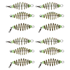 NUOBESTY spring bait cage in olive shape for precise bait placement in freshwater