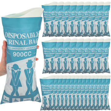 Nuogo 50pcs disposable urinal bags front pack for bulk travel and emergency use.