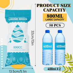Nuogo urinal bags 800ml capacity for long outings and trips