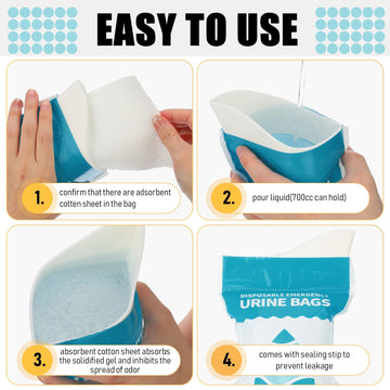 Nuogo urinal bags leakproof seal prevents spills and keeps surroundings clean