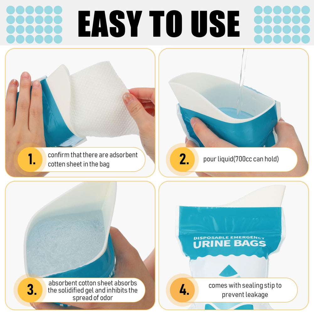 Nuogo urinal bags leakproof seal prevents spills and keeps surroundings clean
