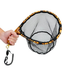Nuoviyiya Fly Fishing Net with Release - wooden frame and release mechanism