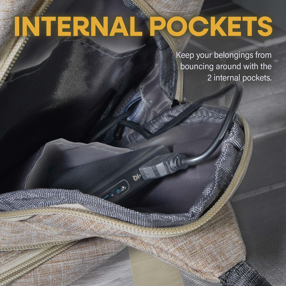 Nupouch Anti-Theft Daypack large main compartment provides organized space.