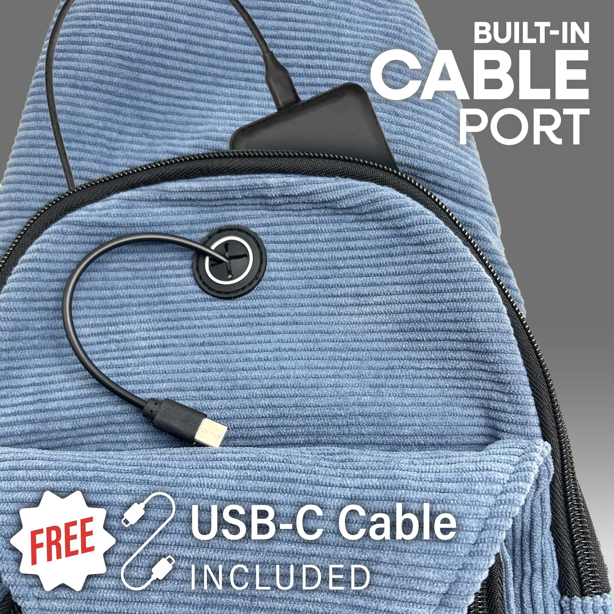 Nupouch Anti-Theft Daypack water-resistant fabric protects belongings from rain.