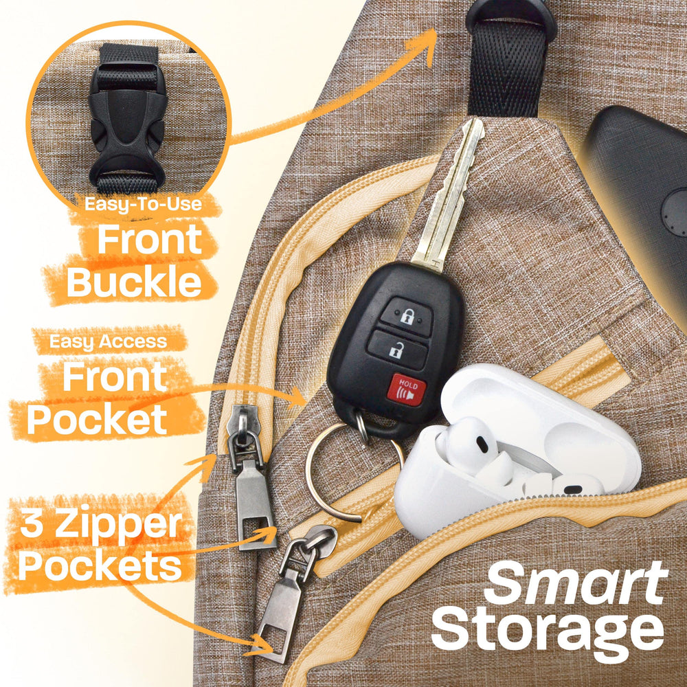 Nupouch Anti-Theft Daypack water-resistant fabric protects belongings in light rain.