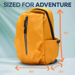 Nupouch sling bag water bottle pocket in the middle for on-the-go hydration