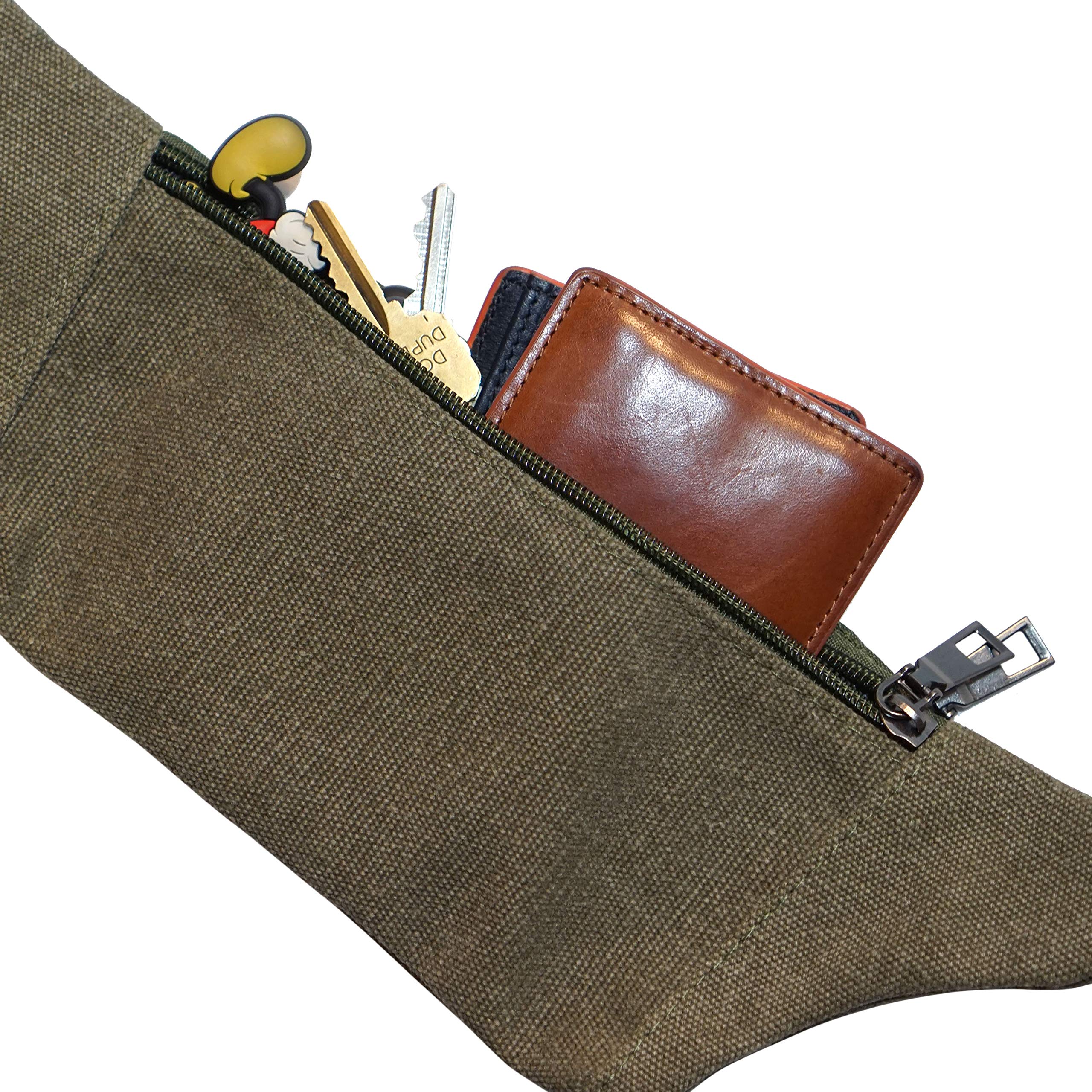 Nupouch Tahoe Slim Hip Pack army green fits daily essentials in a compact form