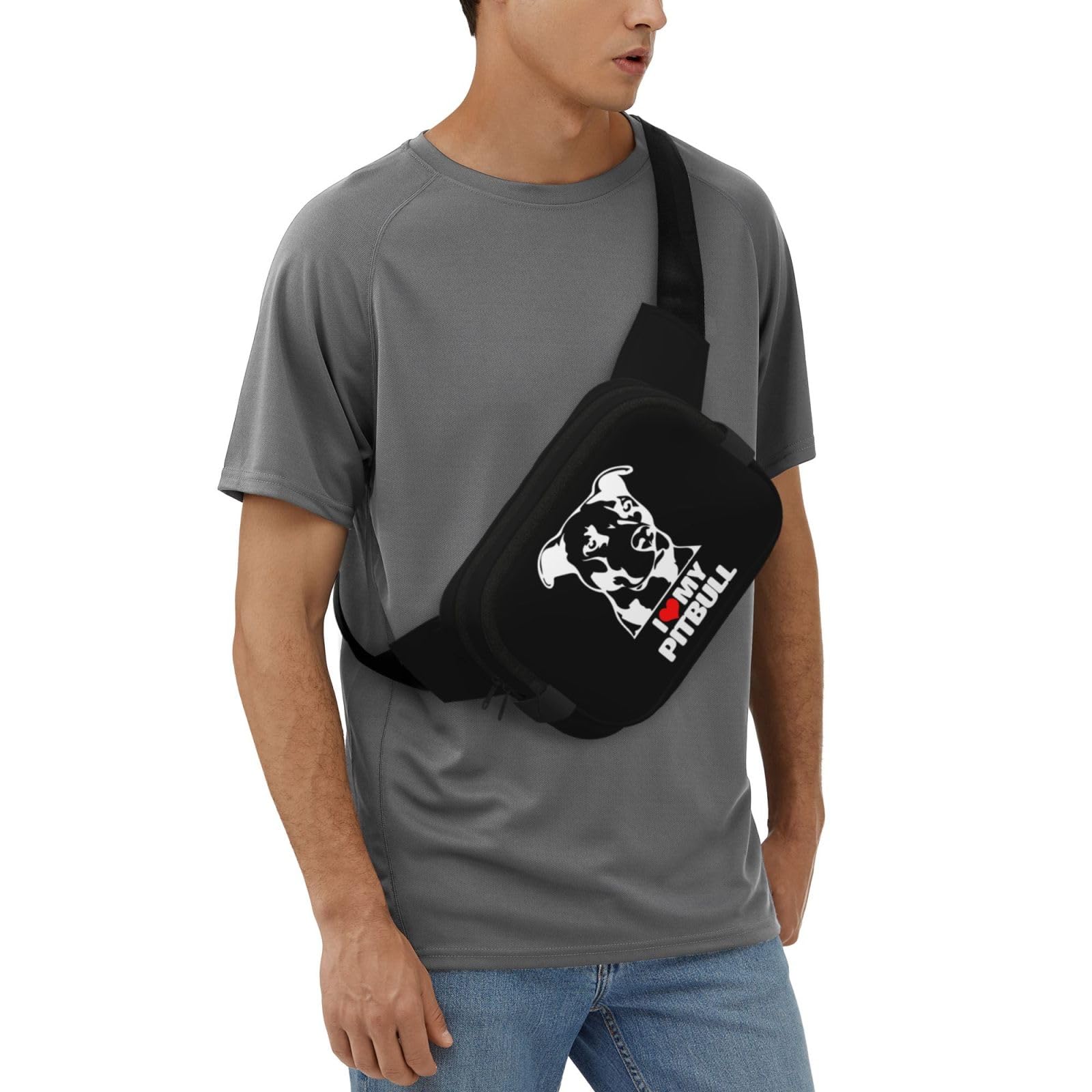 NUSDB Pitbull waist pack worn across the chest for versatile wear