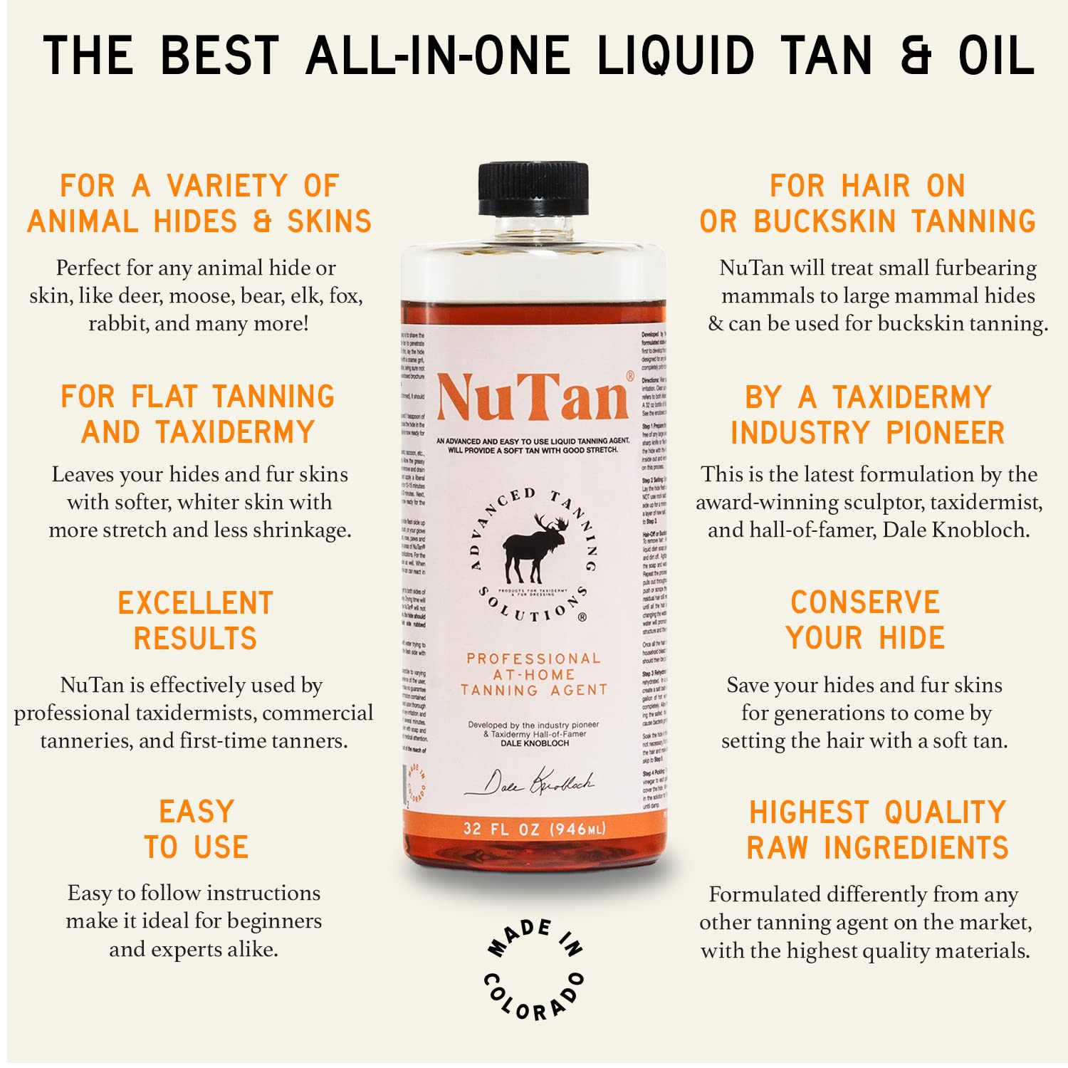 NuTan hides processed show a soft finish for hair-on hides.