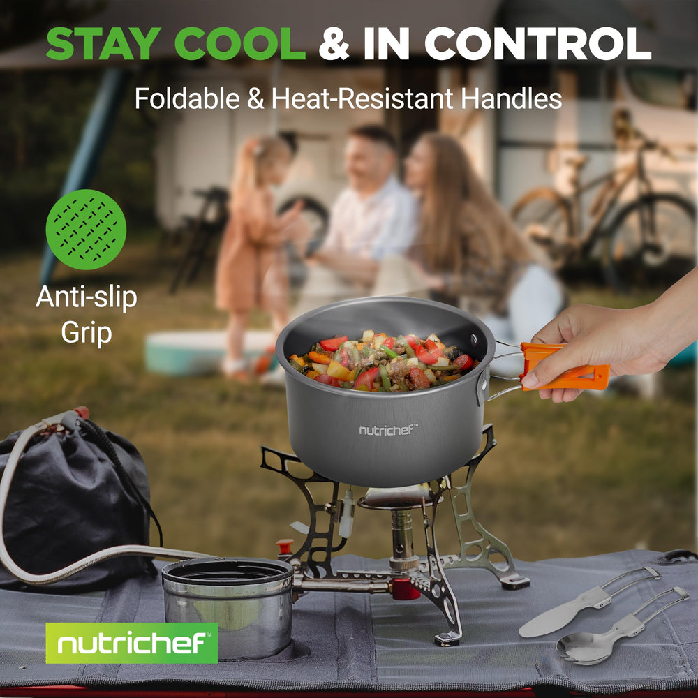 NutriChef camping cleaning tools scrubber for easy post-meal cleanup